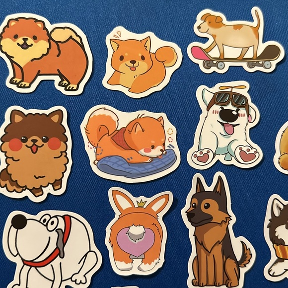 NEW! Set of 16 dog stickers - various breeds - Picture 3 of 7